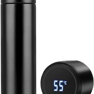 Smart Thermos Water Bottle with LED Temperature Display - Red Boxed